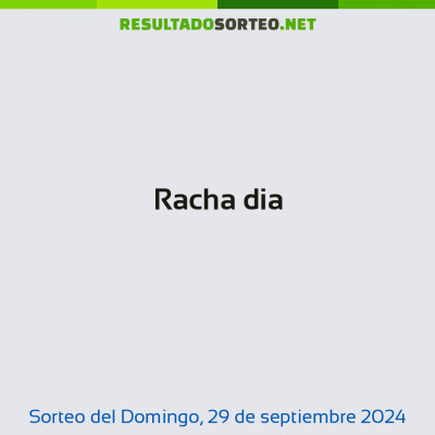 Racha dia del 29 de septiembre de 2024