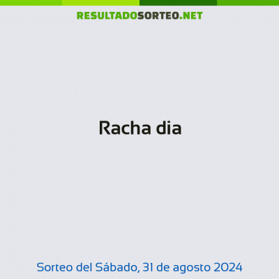 Racha dia del 31 de agosto de 2024