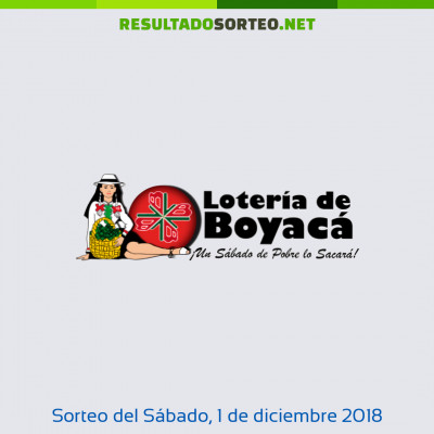 Loteria de Boyaca del 1 de diciembre de 2018