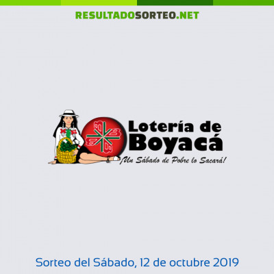 Loteria de Boyaca del 12 de octubre de 2019
