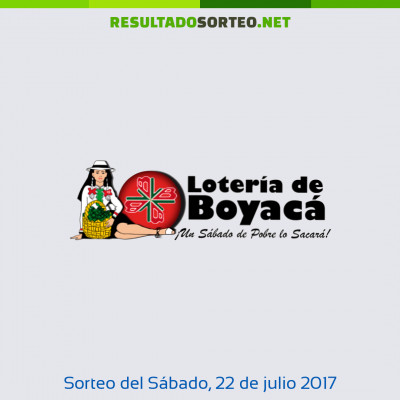 Loteria de Boyaca del 22 de julio de 2017