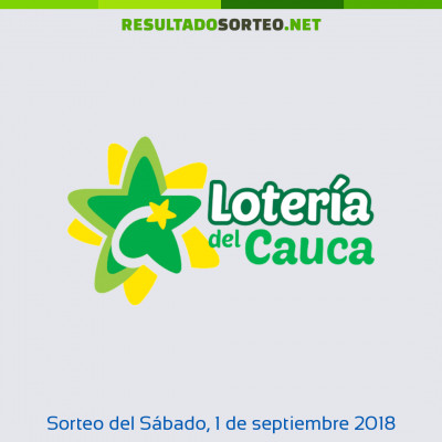 Loteria del cauca del 1 de septiembre de 2018