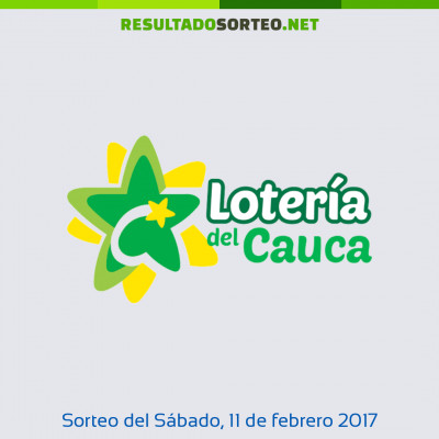 Loteria del cauca del 11 de febrero de 2017