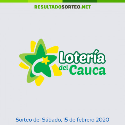 Loteria del cauca del 15 de febrero de 2020