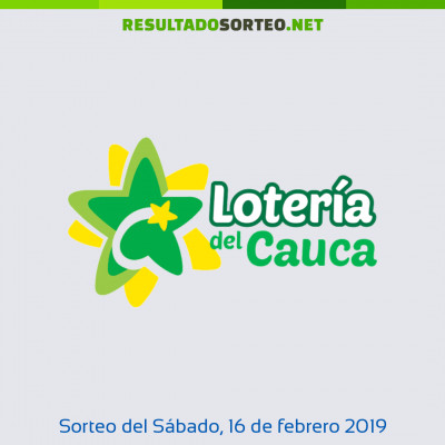 Loteria del cauca del 16 de febrero de 2019
