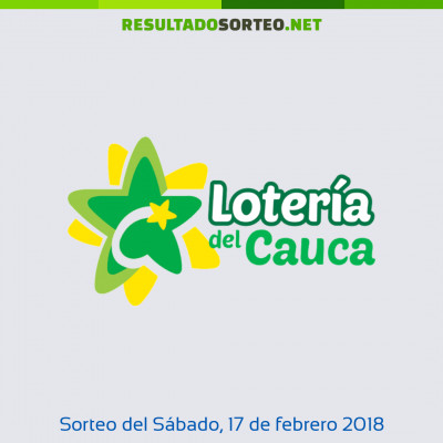 Loteria del cauca del 17 de febrero de 2018