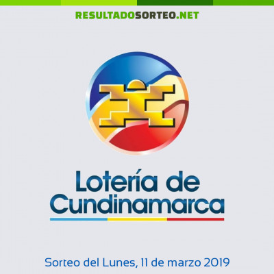 Loteria de Cundinamarca del 11 de marzo de 2019