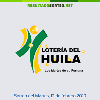 Loteria del Huila del 12 de febrero de 2019