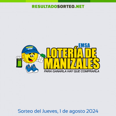 Loteria de Manizales del 1 de agosto de 2024