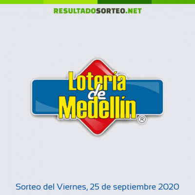 Loteria de Medellin del 25 de septiembre de 2020