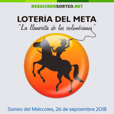 Loteria del Meta del 26 de septiembre de 2018