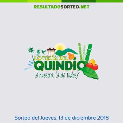 Loteria del Quindio del 13 de diciembre de 2018