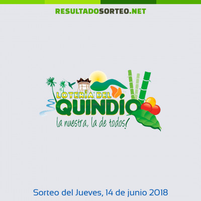 Loteria del Quindio del 14 de junio de 2018