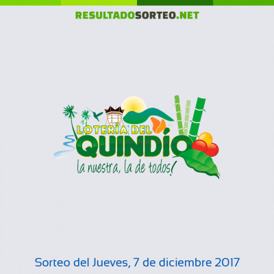 Loteria del Quindio del 7 de diciembre de 2017