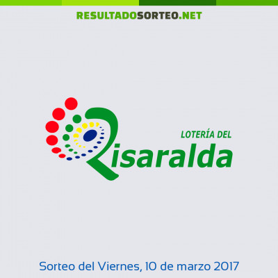 Loteria de Risaralda del 10 de marzo de 2017