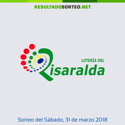 Loteria de Risaralda del 31 de marzo de 2018