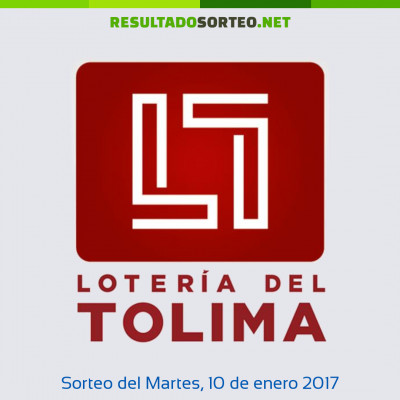 Loteria del Tolima del 10 de enero de 2017