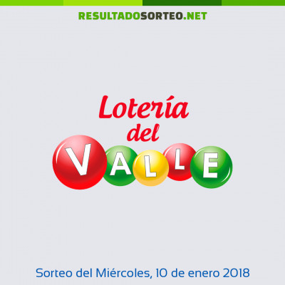 Loteria del Valle del 10 de enero de 2018
