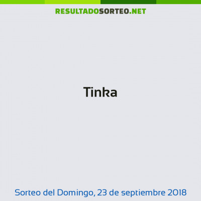Tinka del 23 de septiembre de 2018