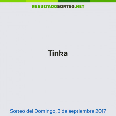 Tinka del 3 de septiembre de 2017