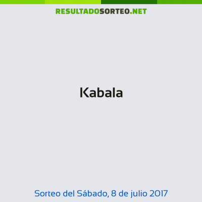 Kabala del 8 de julio de 2017