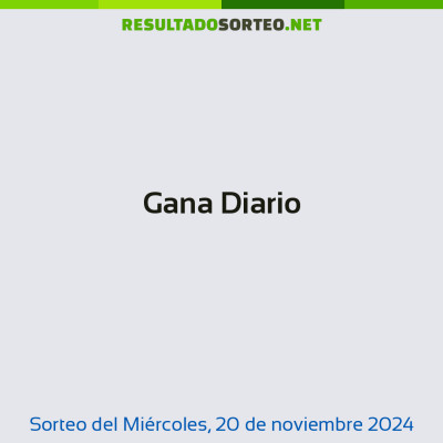 Gana Diario del 20 de noviembre de 2024