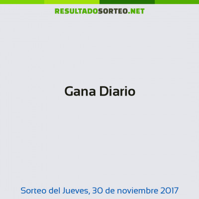 Gana Diario del 30 de noviembre de 2017