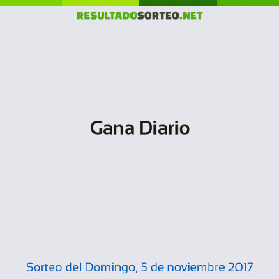 Gana Diario del 5 de noviembre de 2017